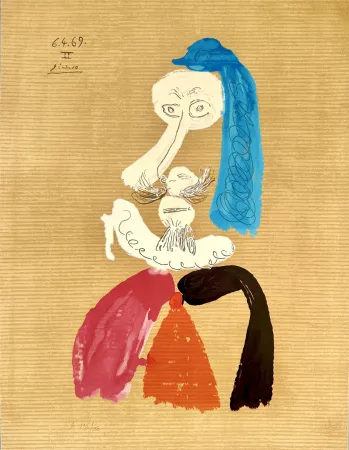 石版画 Picasso - Portraits Imaginaires 6.4.69 II