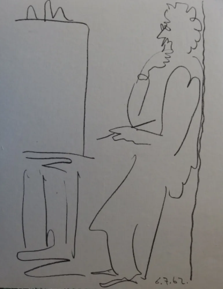 石版画 Picasso - Regards sur Paris - The painter