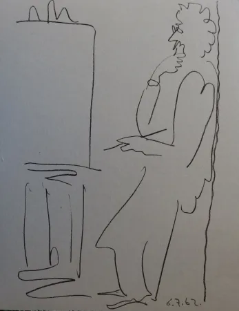 石版画 Picasso - Regards sur Paris - The painter