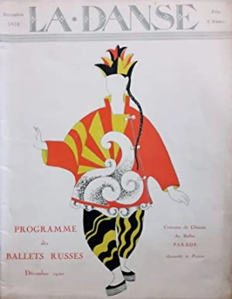 插图书 Picasso - Revue LA DANSE. Programme des Ballets Russes.