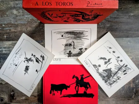 石版画 Picasso - Set of 3 Original Lithographs by Pablo Picasso - Corrida Scenes, 1961