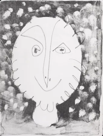 石版画 Picasso - Tête, 1949