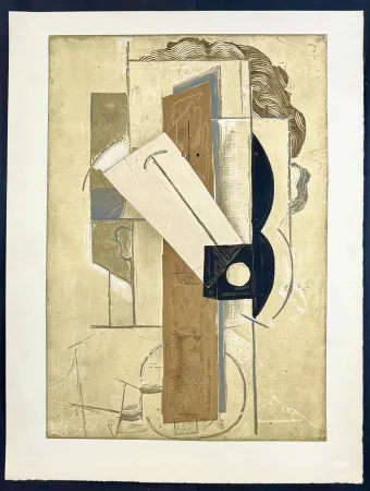 石版画 Picasso - Tete de Jeune Fille a La Colombe, 1966