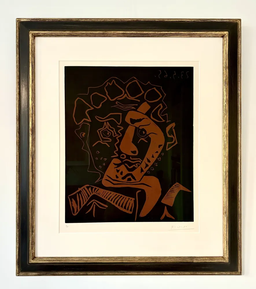 油毡版画 Picasso - Tete d’Histrion