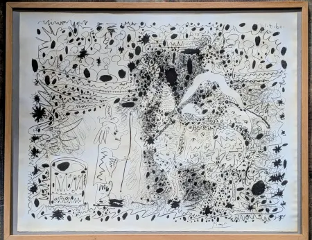 石版画 Picasso - The Horsewoman / L’Ecuyère - Rare Original Lithograph on wove paper, 1960