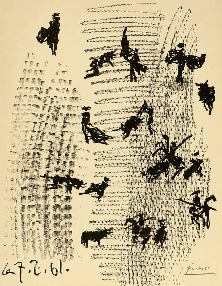 石版画 Picasso - Toros y toreros