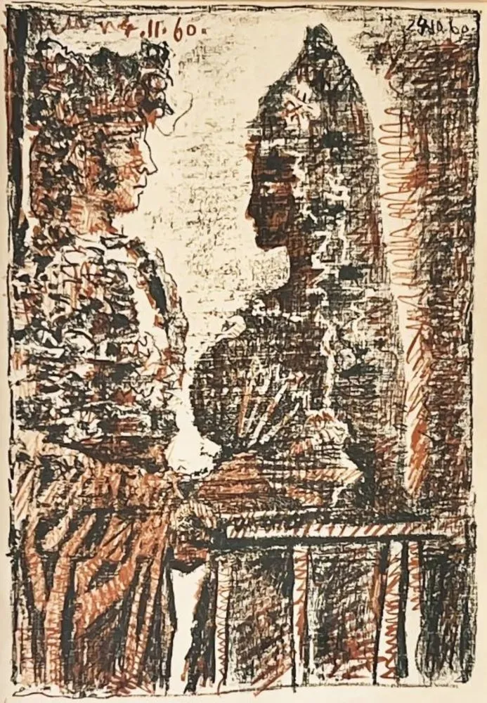 石版画 Picasso - Torrero et dame