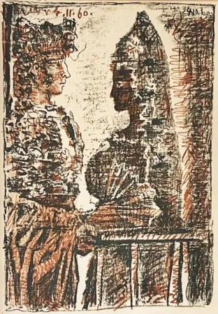 石版画 Picasso - Torrero et dame