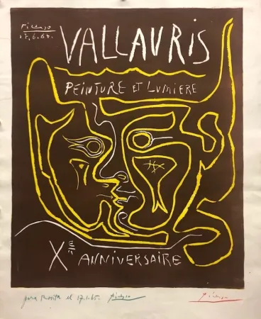 油毡版画 Picasso - Vallauris. Peinture et lumière X Anniversaire