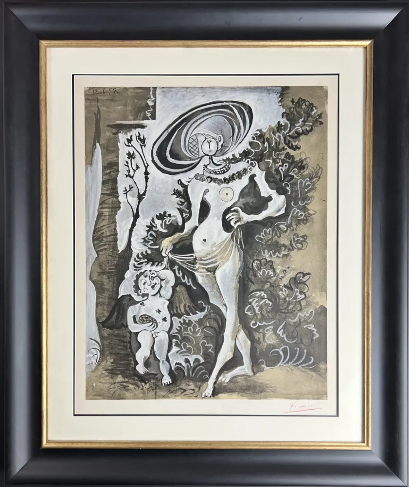 石版画 Picasso - Venus et l’Amour voleur de miel