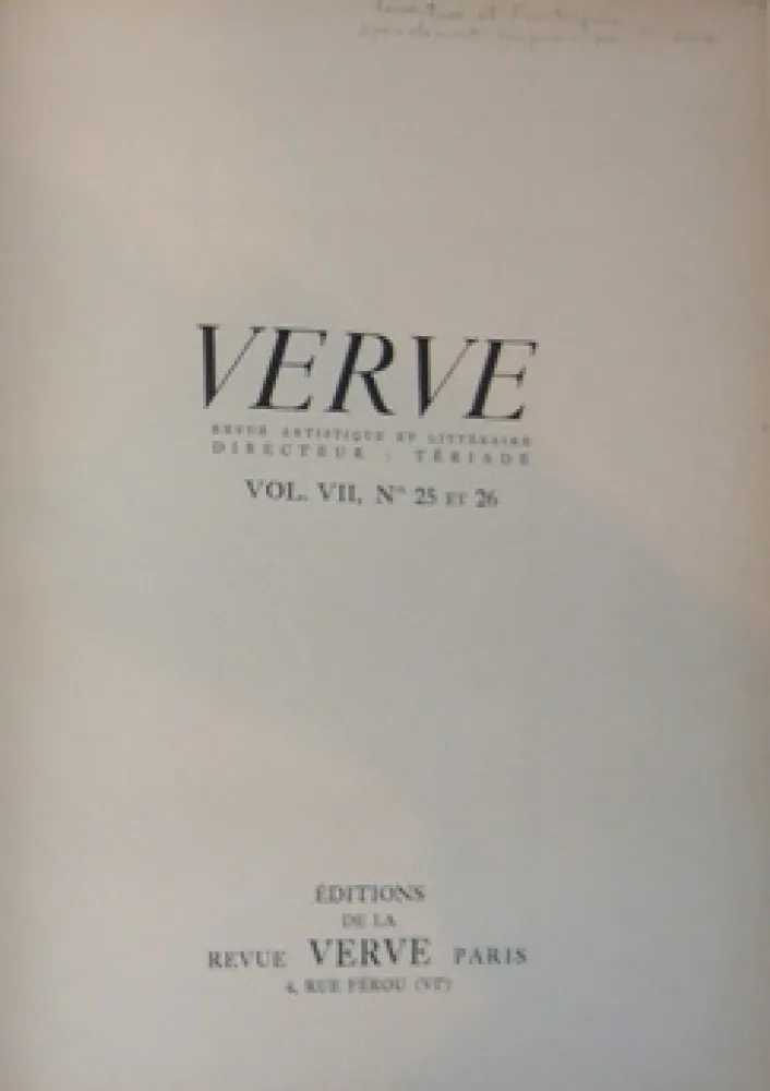 插图书 Picasso - Verve 25 et 26