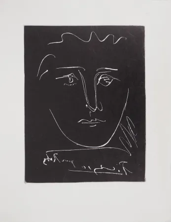 版画 Picasso - Visage pour Roby