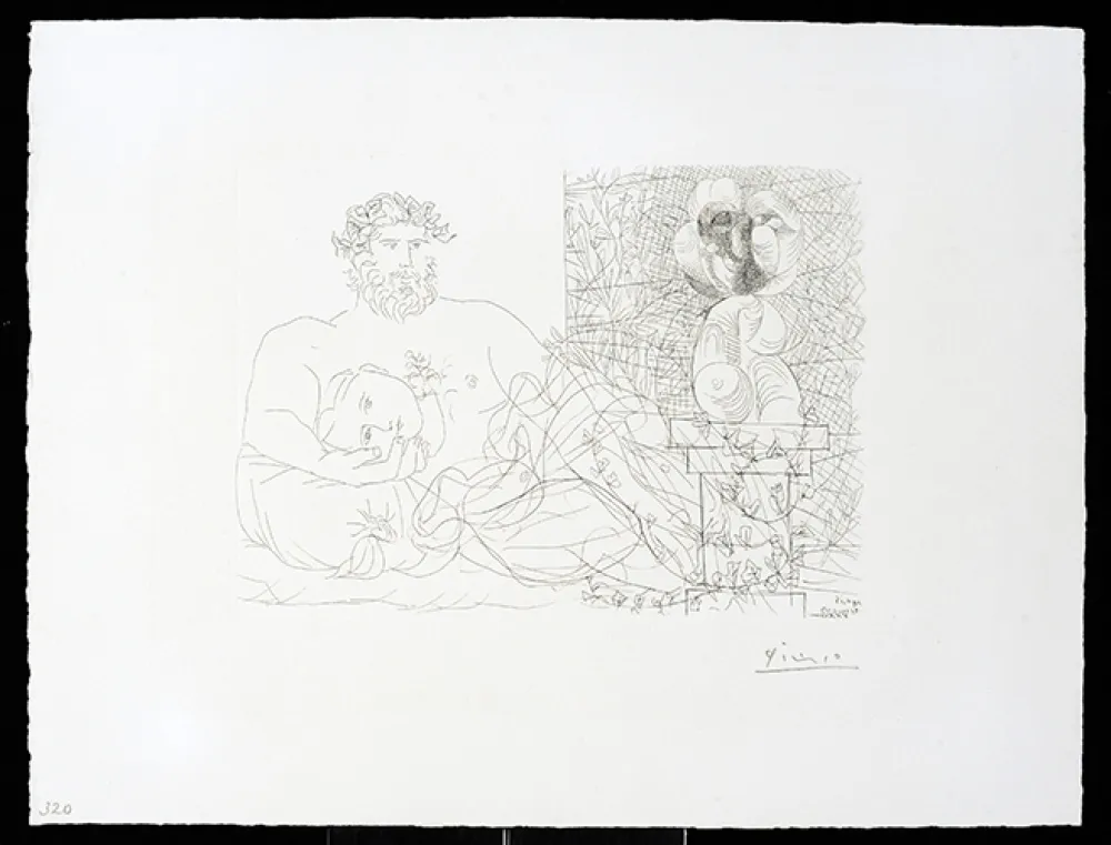 版画 Picasso - Vollard Suite – Sculptor and Model