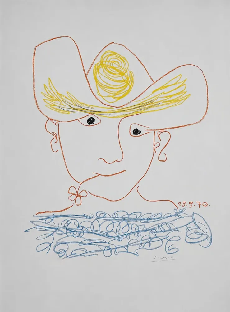石版画 Picasso - Young Spanish Peasant