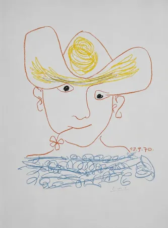 石版画 Picasso - Young Spanish Peasant