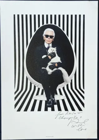 无技术 Pierre Et Gilles - Karl Lagerfeld et Choupette, 2015