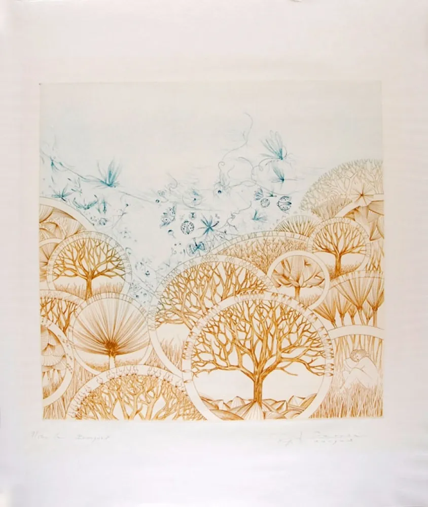 版画 Pierron - Le Bosquet