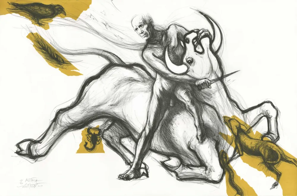 石版画 Pignon-Ernest - Mithra