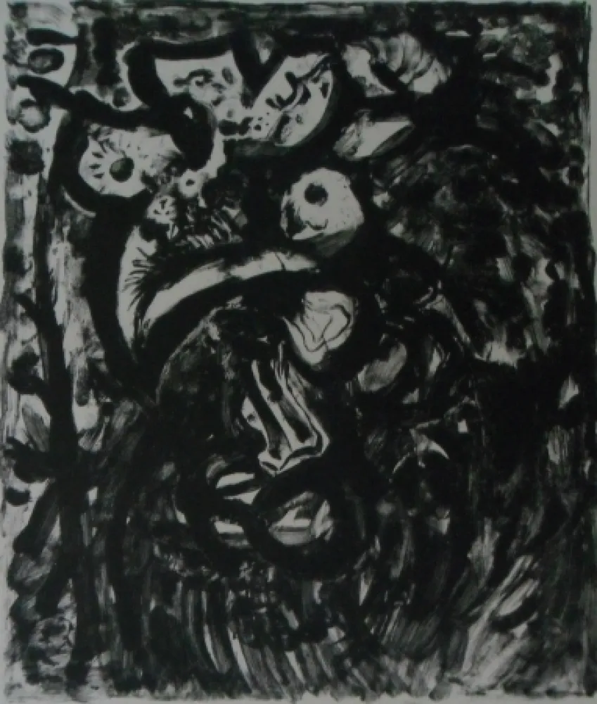 石版画 Pignon - Le coq