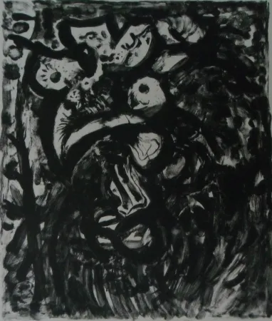 石版画 Pignon - Le coq