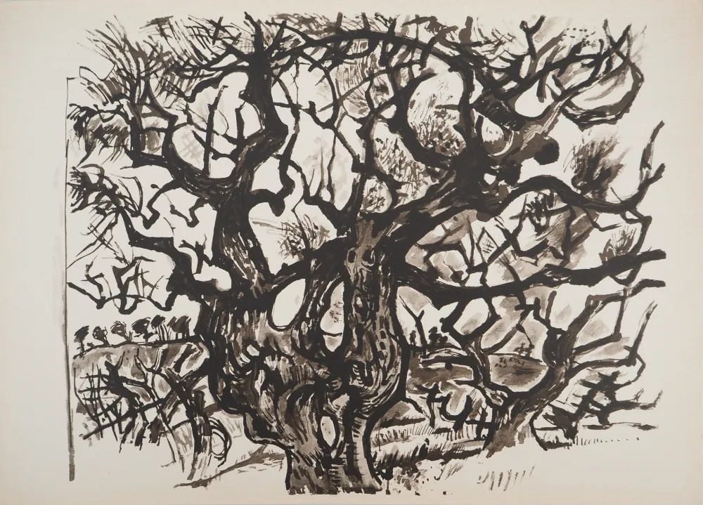石版画 Pignon - Le vieil arbre