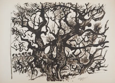 石版画 Pignon - Le vieil arbre