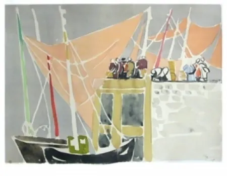 石版画 Pignon - Ostende