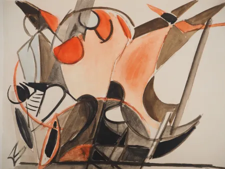 石版画 Pignon - Secours en mer, le renflouement