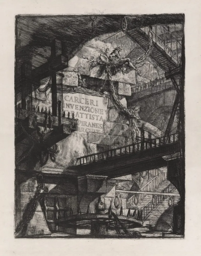 蚀刻版画 Piranesi - Carceri d' invenzioni frontispicio