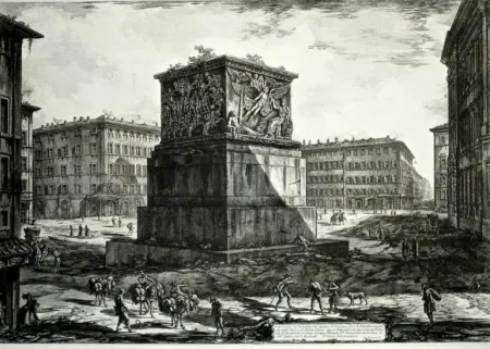 版画 Piranesi - Veduta del Piedestallo dell'Aposteosi, from 