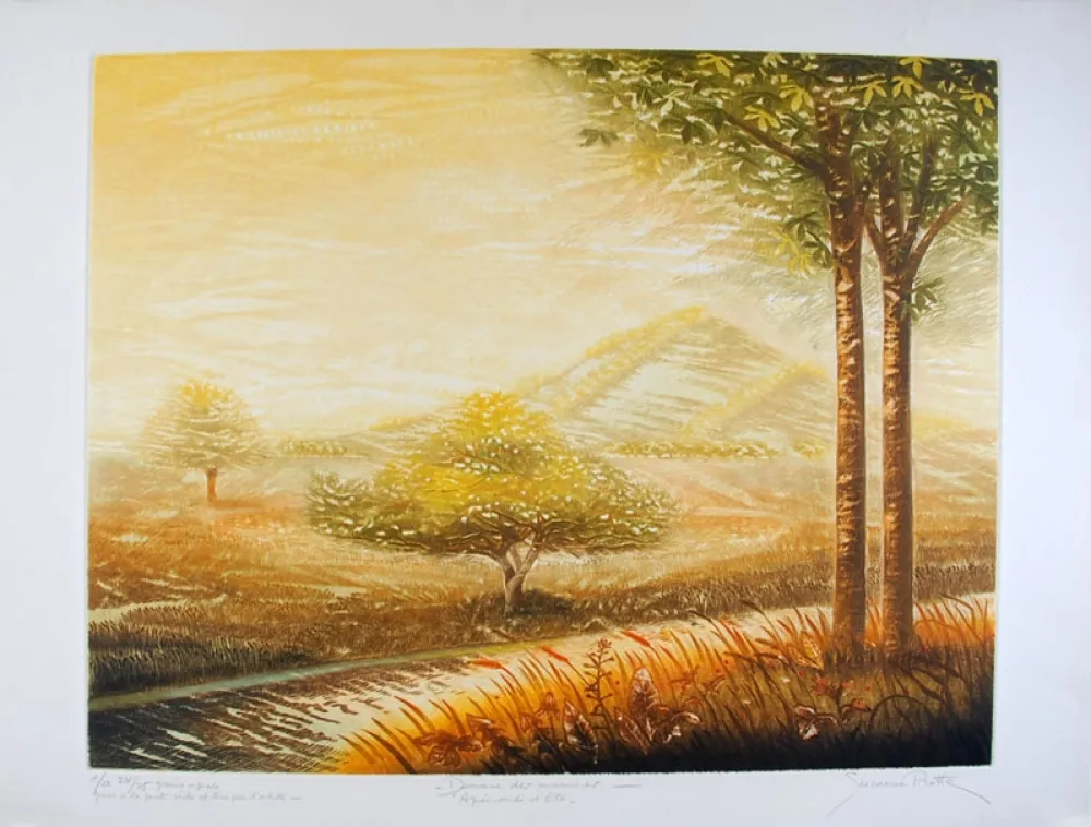 干刻版画 Pirotte - Domaine des Murmures - Après midi d'été