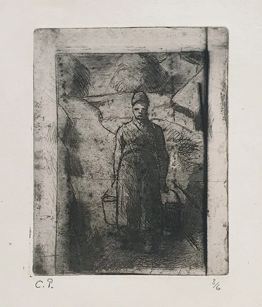 版画 Pissarro - La Paysanne (Female Peasant)