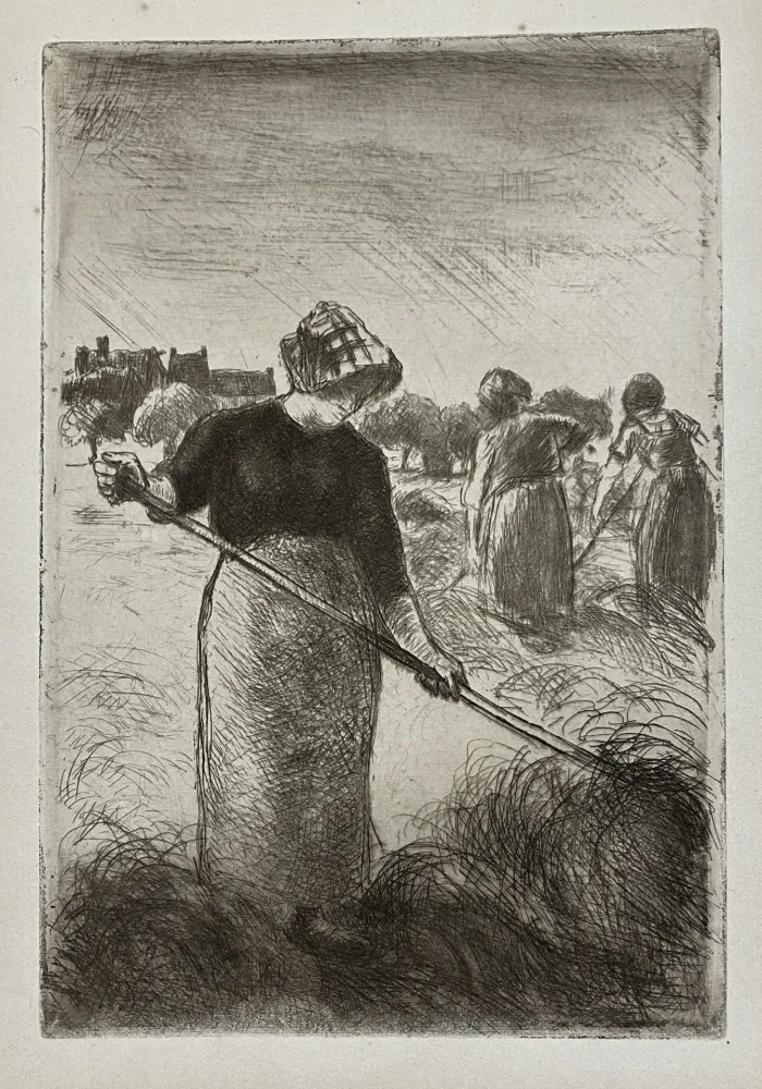 蚀刻版画 Pissarro - Les Faneuses, 1890