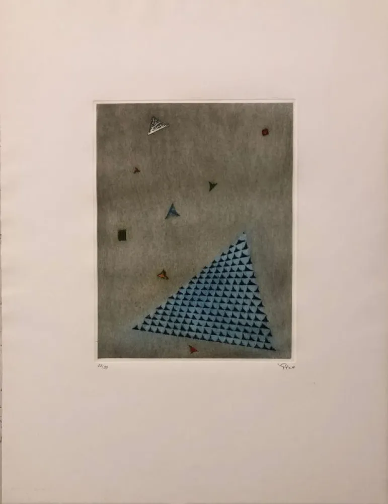 版画 Piza - Arrangement des triangles 