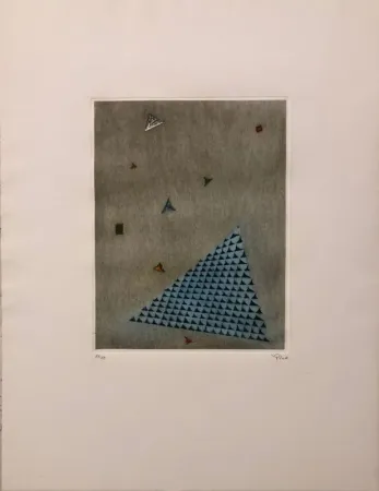 版画 Piza - Arrangement des triangles 