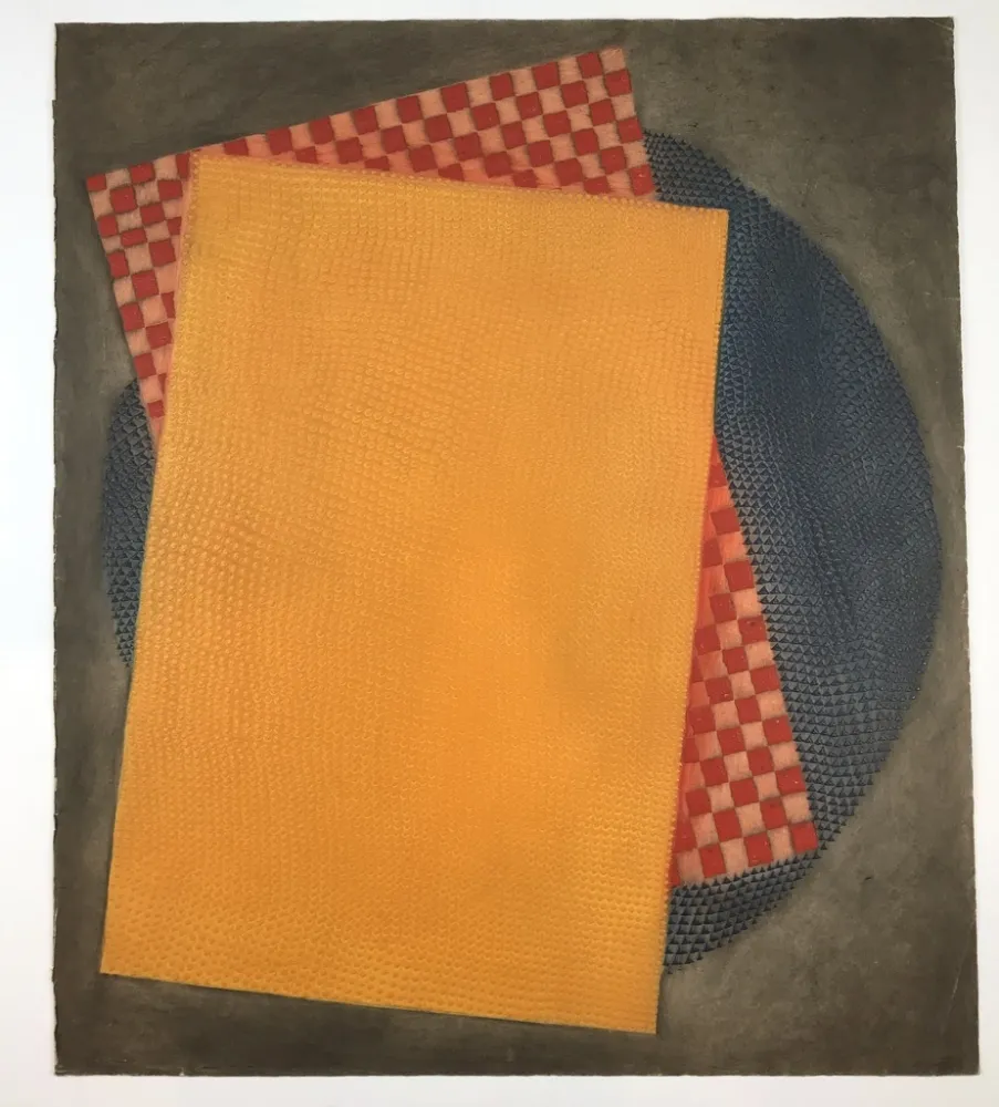 蚀刻版画 Piza - Carré jaune