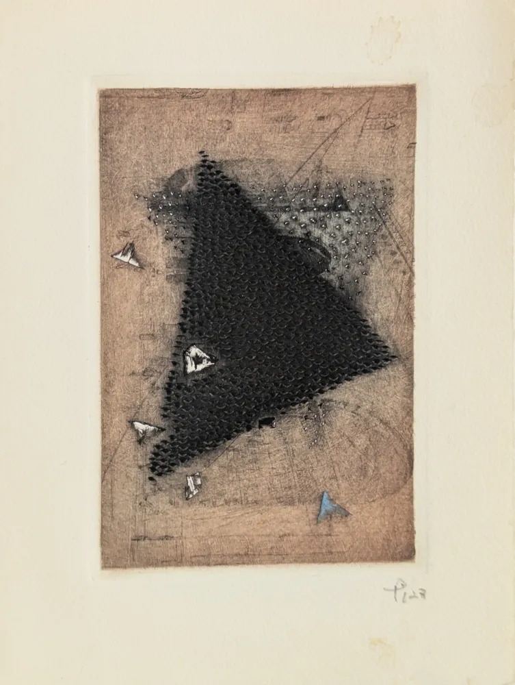 版画 Piza - Carte de Voeux - Galerie Michel (Paris) 