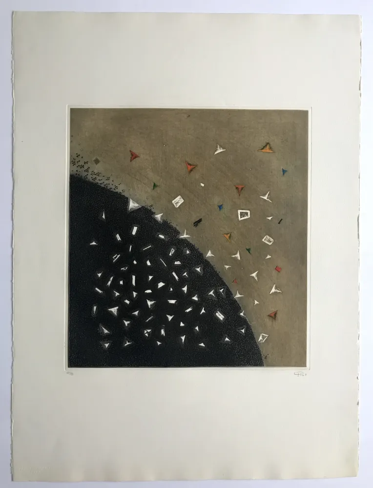 版画 Piza - Eclatement Tellurien