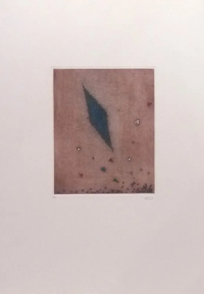 版画 Piza - Losange Bleu 