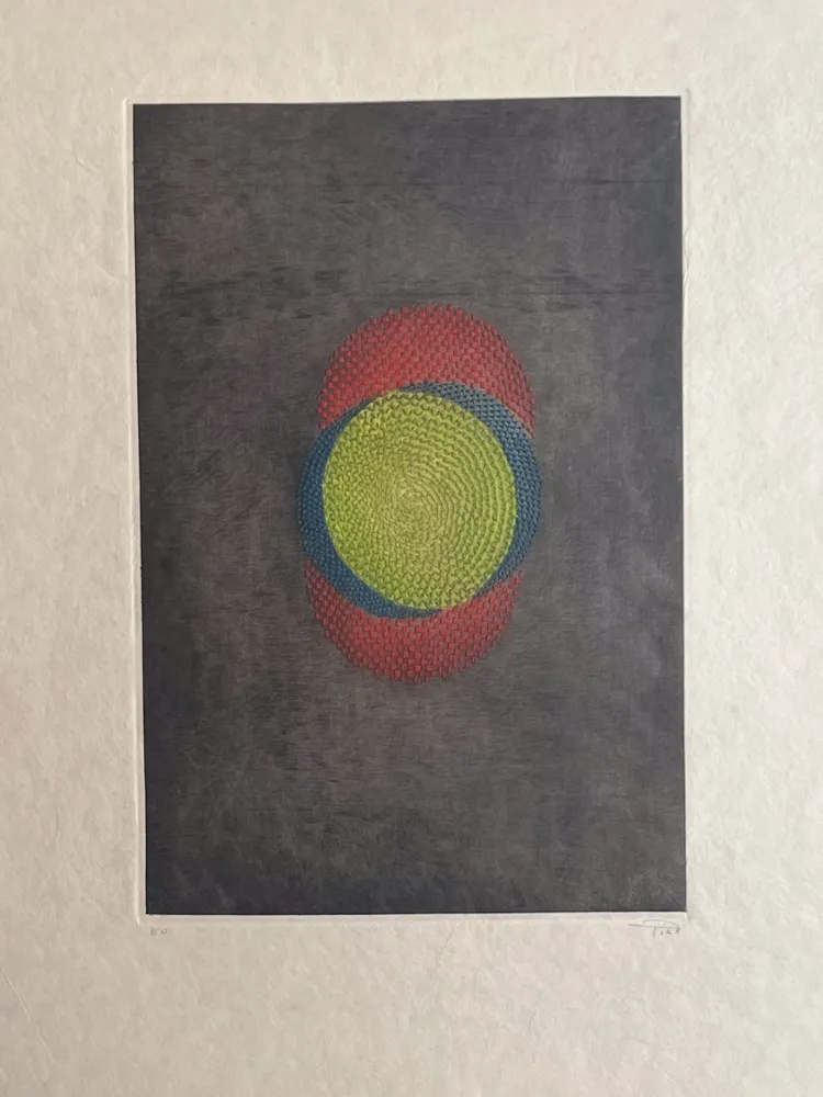 版画 Piza - Rouge bleu vert 