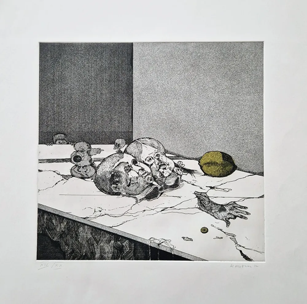 蚀刻版画 Plattner - Il tavolo