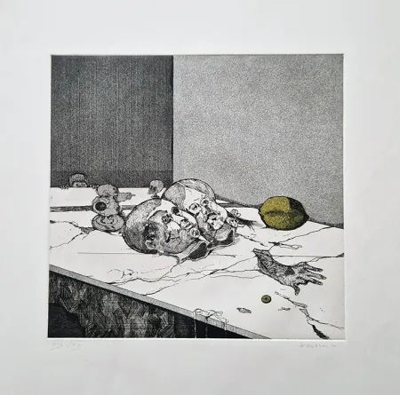 蚀刻版画 Plattner - Il tavolo