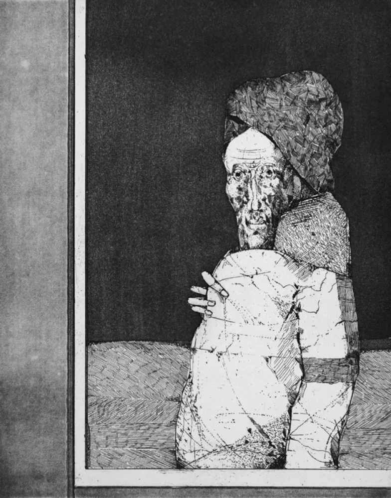 蚀刻版画 Plattner - La finestra