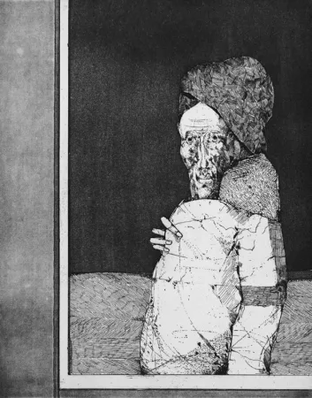 蚀刻版画 Plattner - La finestra