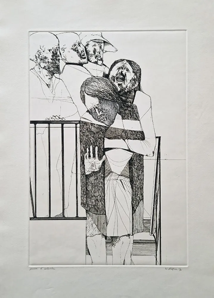 蚀刻版画 Plattner - L'urlo