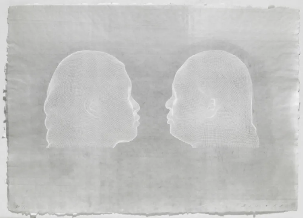 版画 Plensa - Nuria et Irma (blanc)