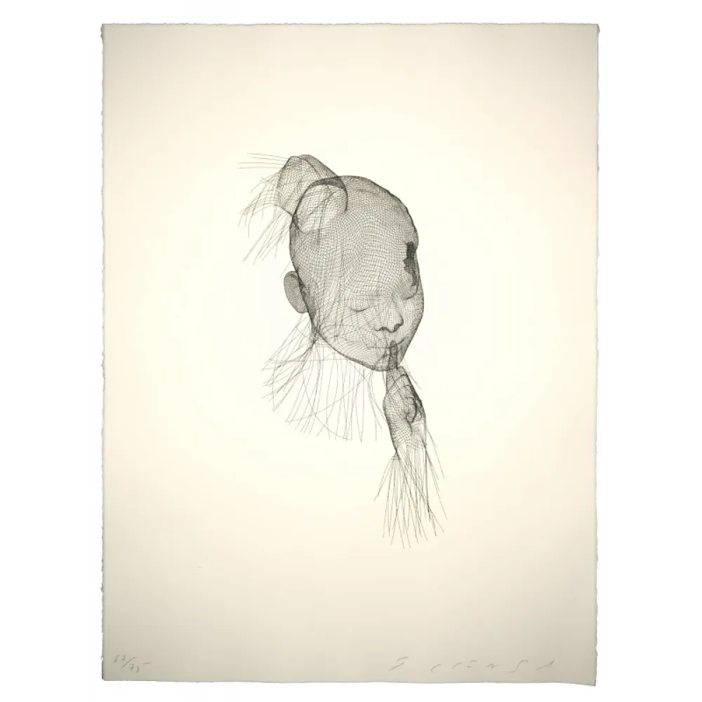 蚀刻版画 Plensa - Sin titulo