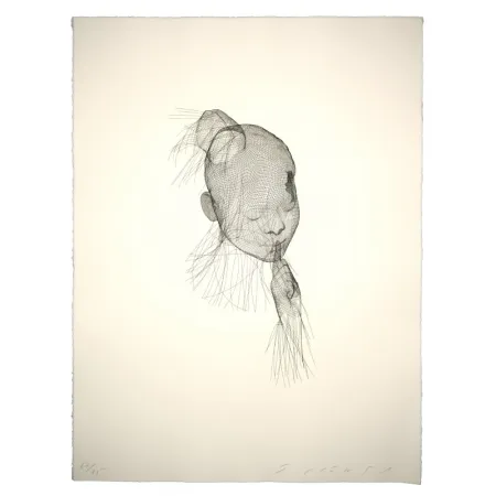 蚀刻版画 Plensa - Sin titulo