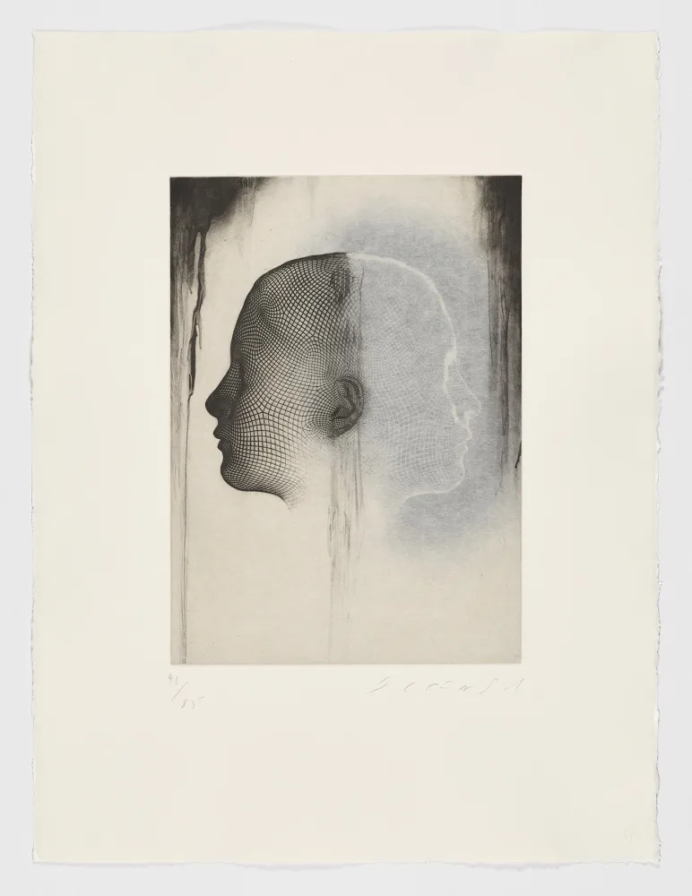 蚀刻版画 Plensa - Sin titulo