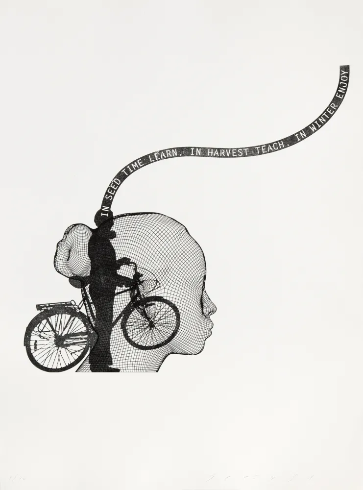 版画 Plensa - Suite du temps VII